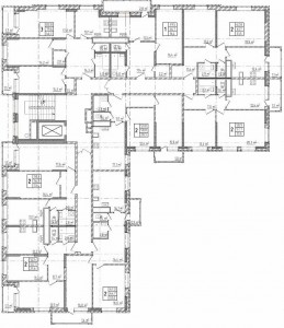Планировка 3,4,5,6,7,8 этажа ЖК АВРОРА-HOUSE по ул. Шевченко 5