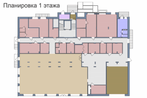 Планировка 1-го этажа 1-го дома ЖК Премьера по улице Октябрьская г. Тула