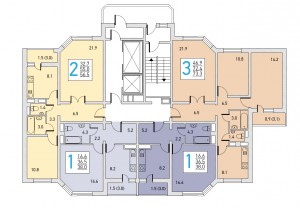 Планировка этажей в доме серии И-155ММ
