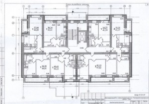 Планировка типового этажа жилого дома по ул. Пионерская 86 г. Тула