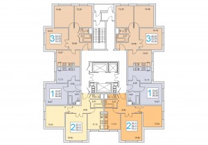Планировка этажей в доме серии И-155НБ