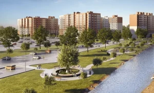 Общий вид ЖК «Кулик» по ул. 2-й Клинской проезд г. Тула